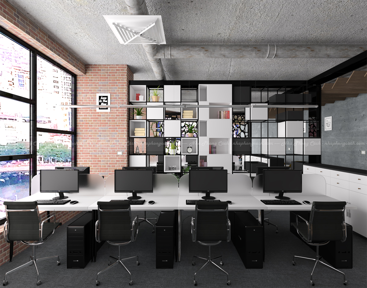 Thiết kế nội thất văn phòng 110m2 phong cách Industrial 9