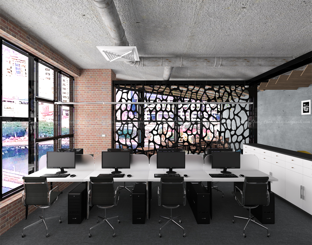 Thiết kế nội thất văn phòng 110m2 phong cách Industrial 10