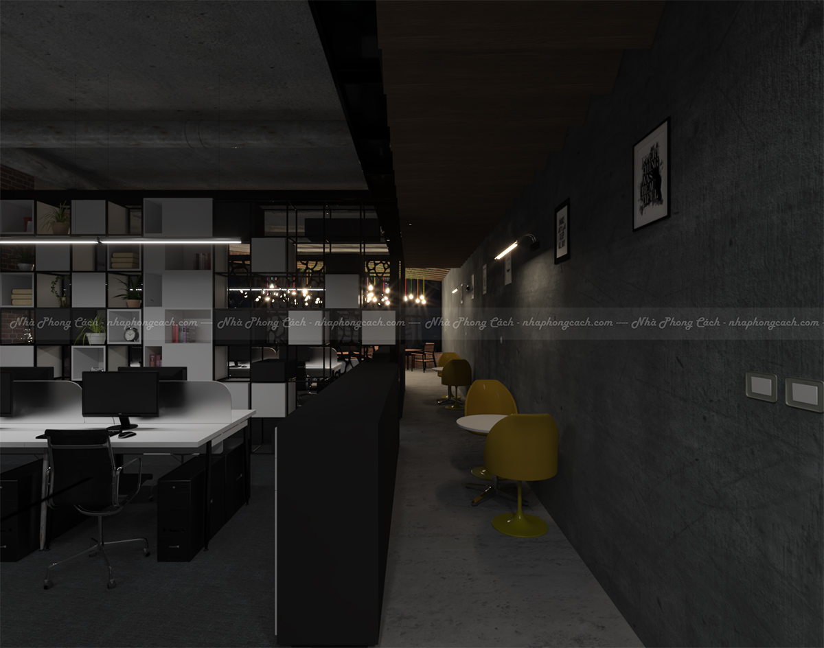 Thiết kế nội thất văn phòng 110m2 phong cách Industrial 14