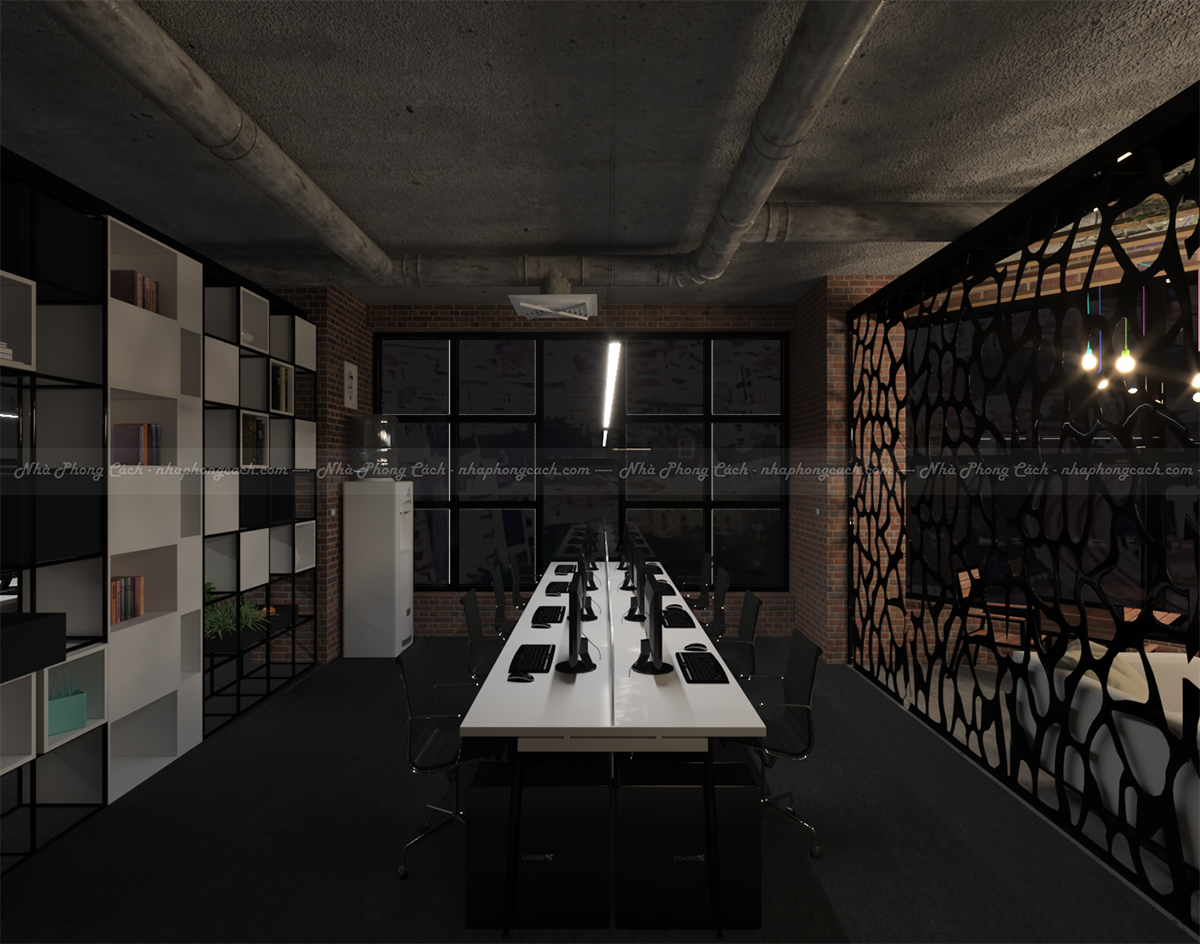 Thiết kế nội thất văn phòng 110m2 phong cách Industrial 17