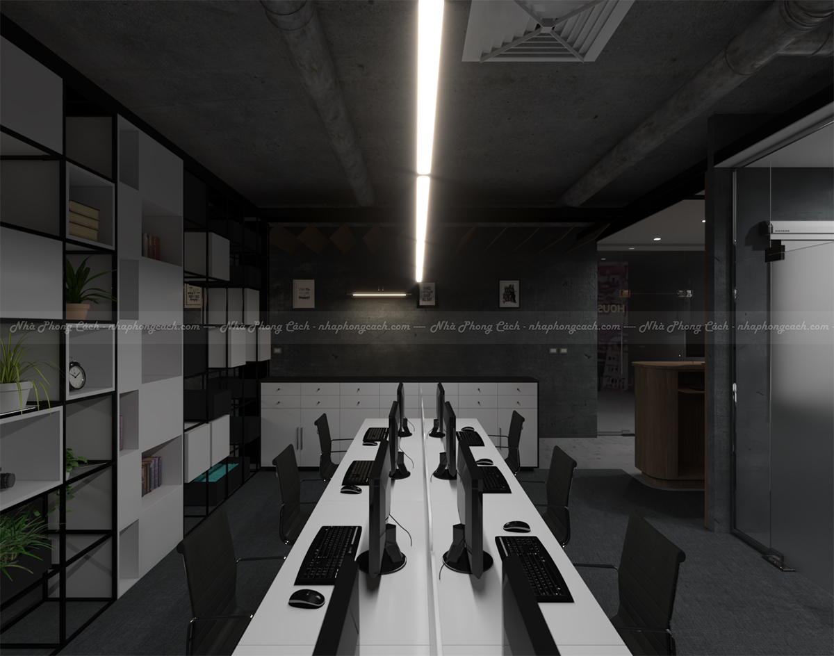 Thiết kế nội thất văn phòng 110m2 phong cách Industrial 18