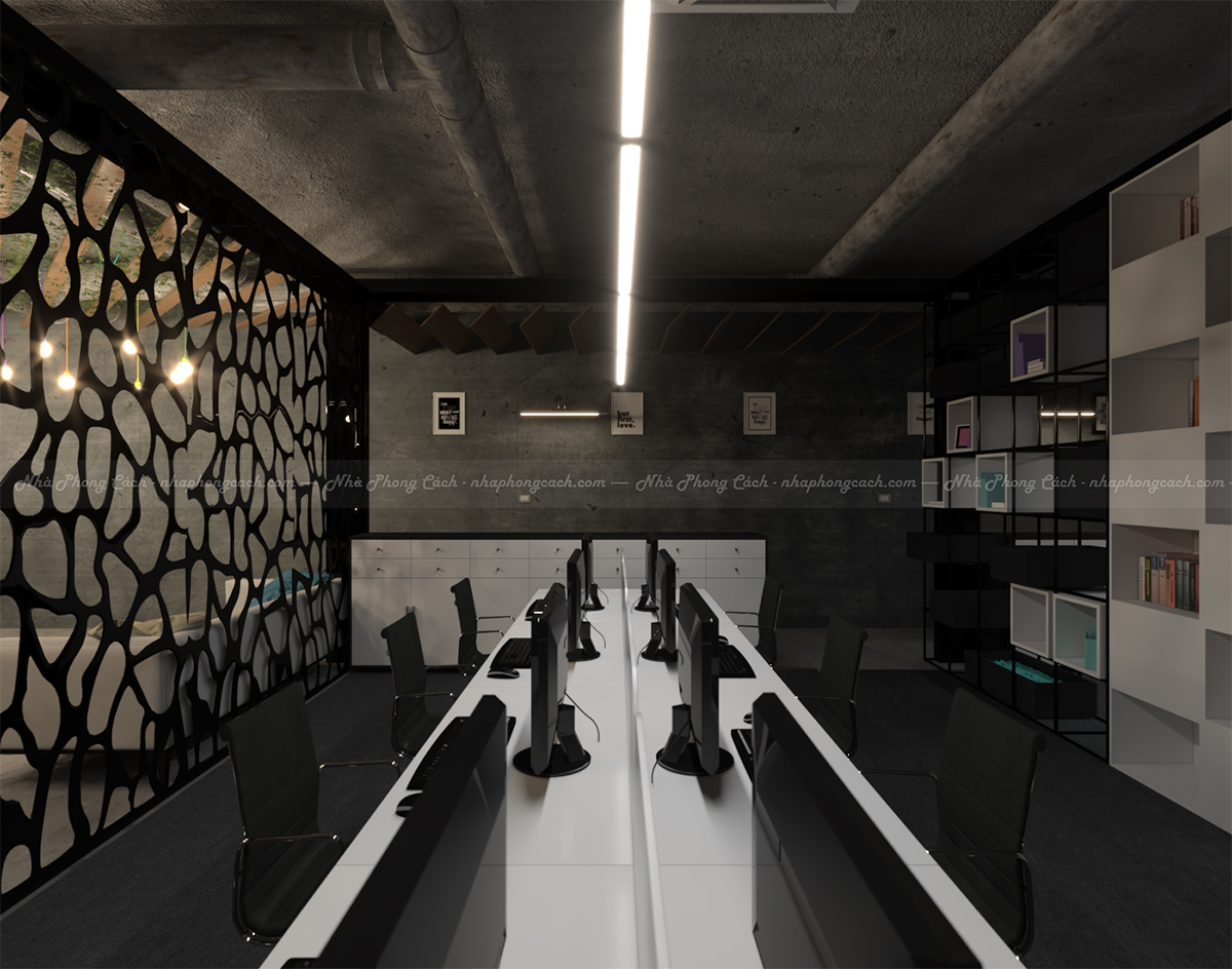 Thiết kế nội thất văn phòng 110m2 phong cách Industrial 19