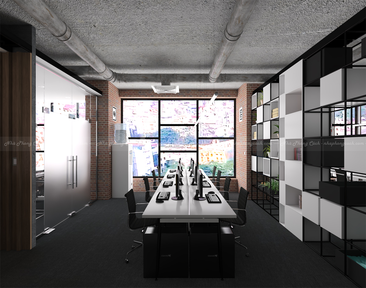 Thiết kế nội thất văn phòng 110m2 phong cách Industrial 4