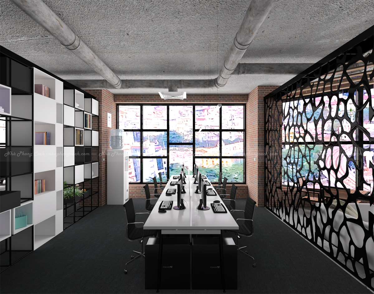 Thiết kế nội thất văn phòng 110m2 phong cách Industrial 5