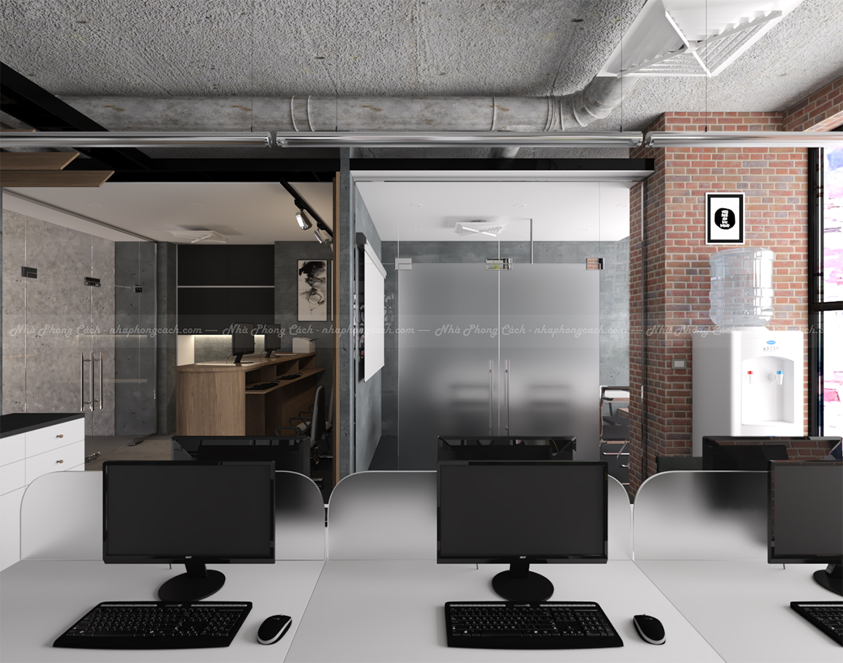 Thiết kế nội thất văn phòng 110m2 phong cách Industrial 7