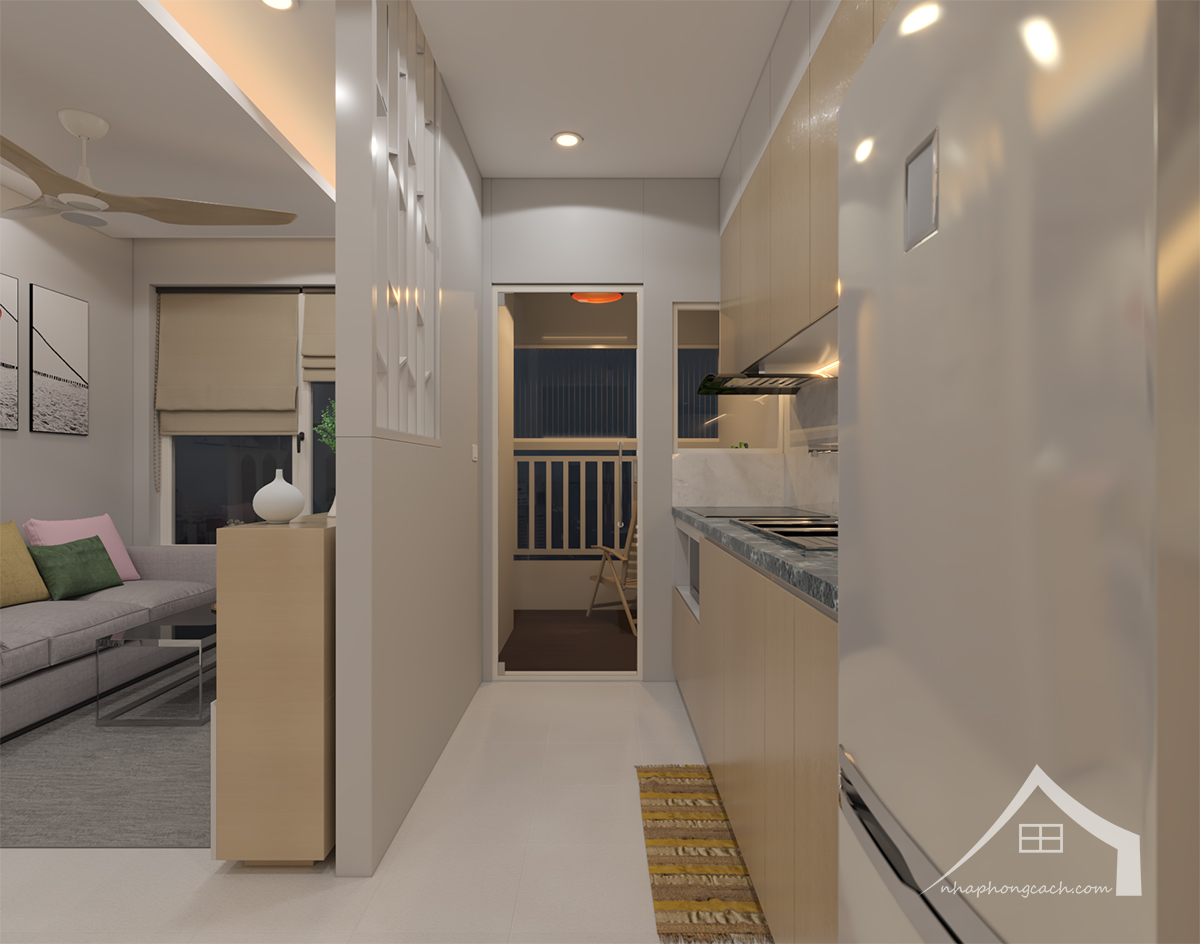 Thiết kế nội thất chung cư 135m2 2 phòng ngủ phong cách hiện đại 25